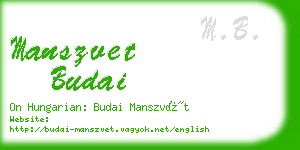 manszvet budai business card